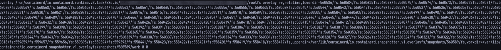 Terminal screenshot showing a single container image composed of 272 layers, indicating image bloat.