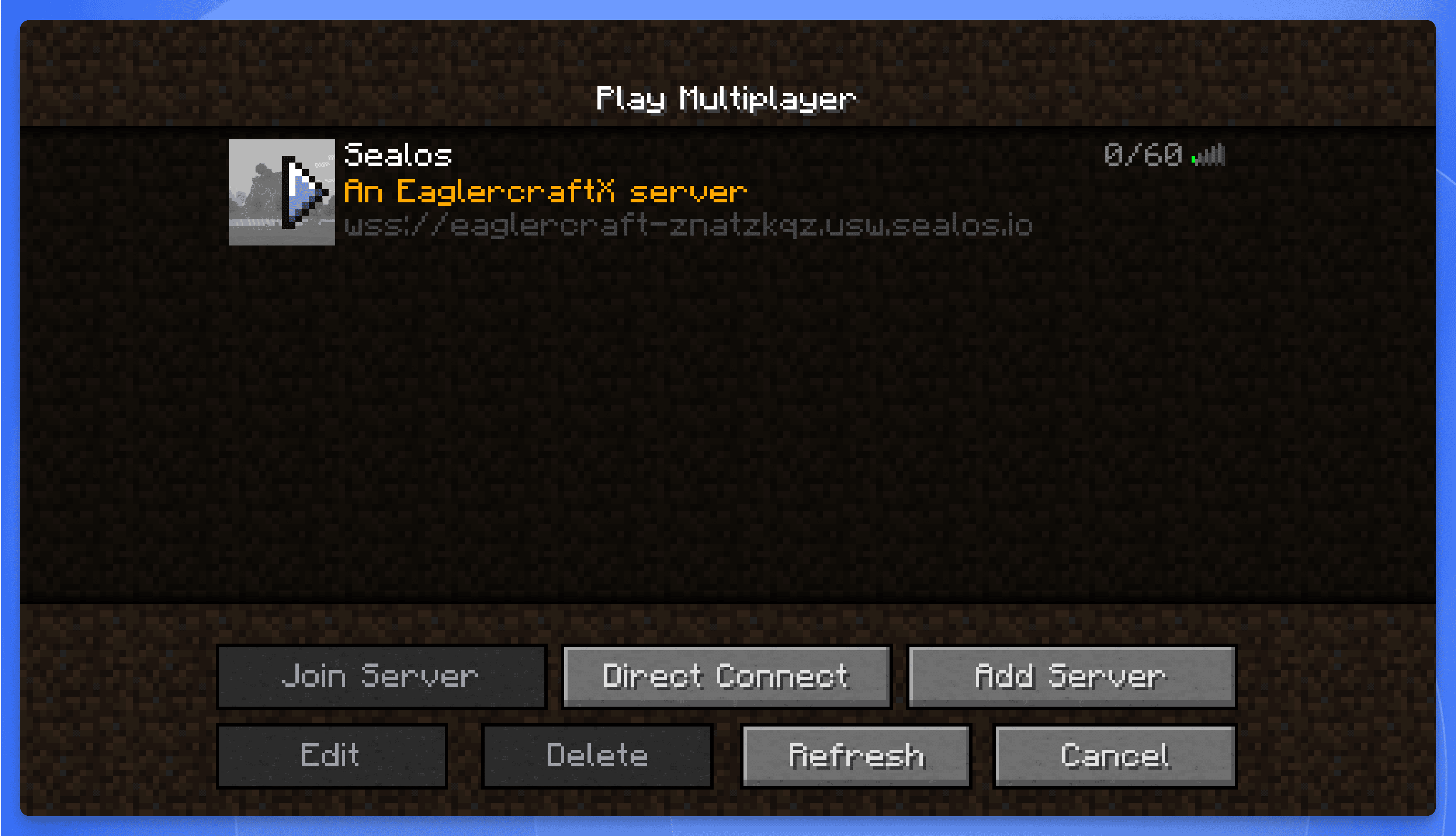 Eaglercraft Client Add Server
