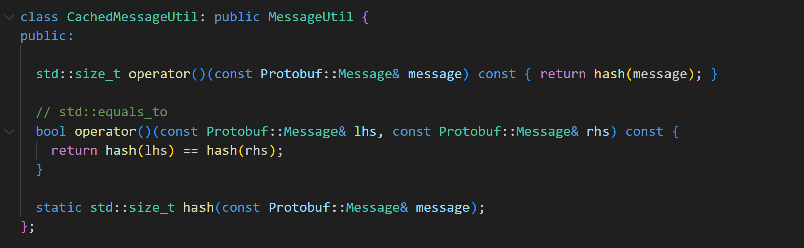 Our CacheMessageUtil class implements Protobuf hash value caching
