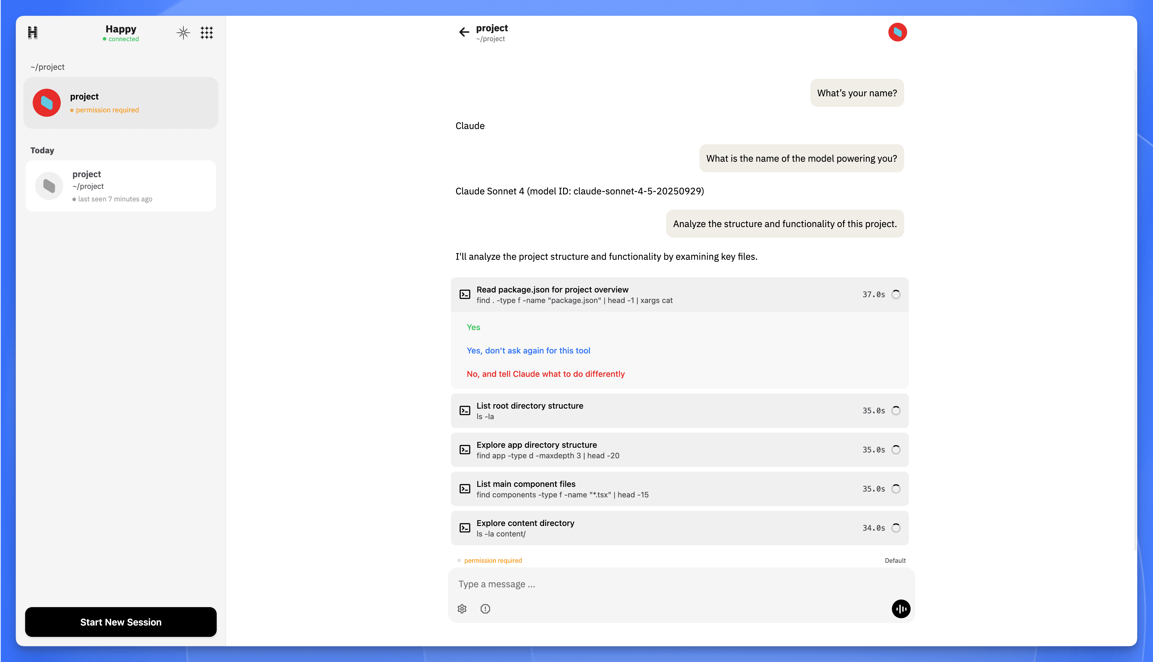 Happy Coder web interface